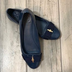 Tory Burch Trudy Ballet Flat Navy Blue - size 8.5